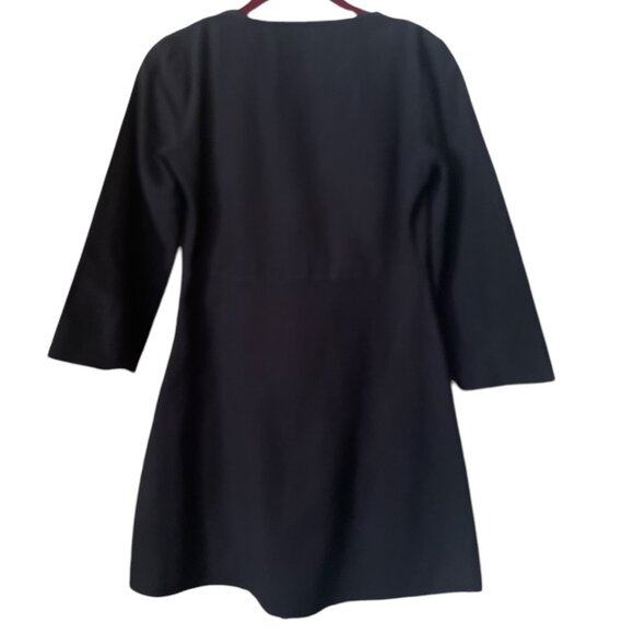 Zara Trafaluc Velvet Bib Mini Dress Tunic With Tassels Fairy Goth Witchy Black S - Picture 2 of 6